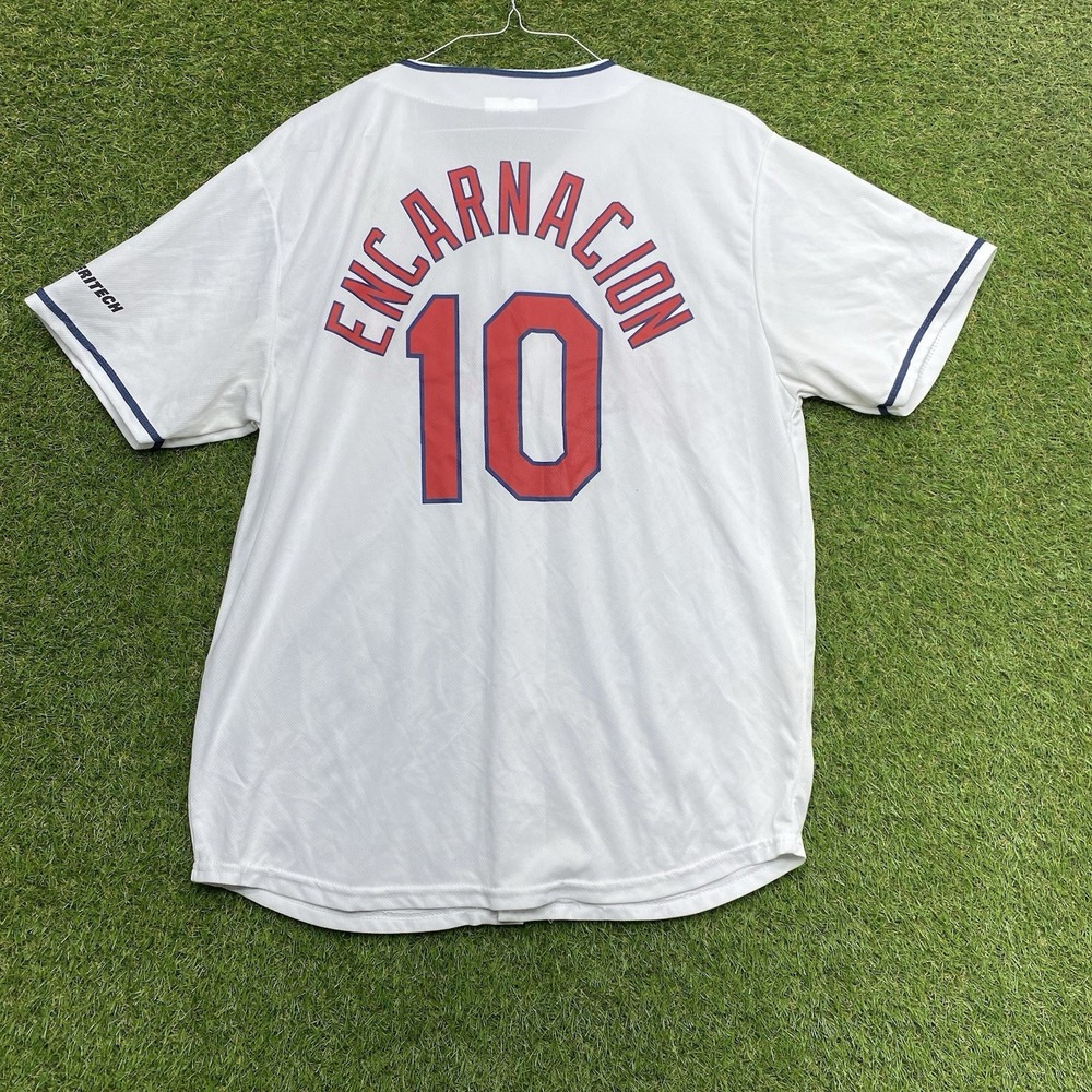 Cleveland Indians Jersey Mens XL Sportswear Edward Encarnacion White Red #10